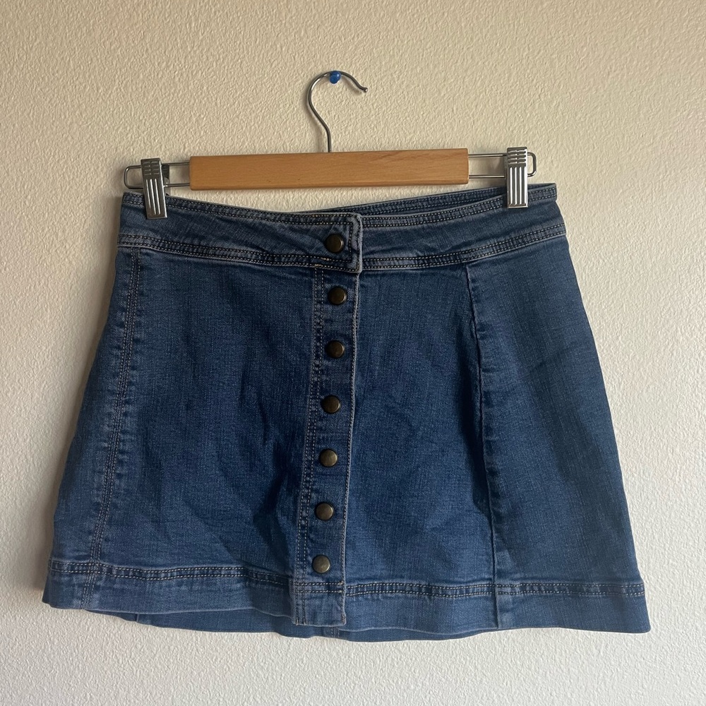 Free People Denim Mini Skirt